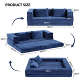 Artiss Convertible Folding Sofa Bed Pull Out Mattress Foldable Lounge Couch Chair - Side View