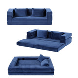 Artiss Convertible Folding Sofa Bed Pull Out Mattress Foldable Lounge Couch Chair - Top-Down View
