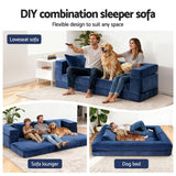 Artiss Convertible Folding Sofa Bed Pull Out Mattress Foldable Lounge Couch Chair - 45-Degree Angle