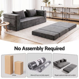 Artiss 3-in-1 Convertible Sofa Bed with Folding Mattress Velvet Foam Chair 300KG - Low Angle