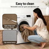 Artiss Folding Sofa Bed Convertible Armless Foam Floor Futon Lounger Couch Brown - Extra Image