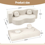 Artiss Folding Sofa Bed Floor Couch 2-in-1 Convertible Futon Loveseat Beige