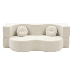 Artiss Folding Sofa Bed Floor Couch 2-in-1 Convertible Futon Loveseat Beige