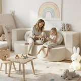 Artiss Folding Sofa Bed Floor Couch 2-in-1 Convertible Futon Loveseat Beige - Extra Image