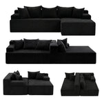Artiss Modular Sectional Sofa Bed Convertible L-Shaped Couch with Deep Seat for Living Room