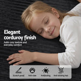 Artiss Modular Sectional Sofa Bed Convertible L-Shaped Couch with Deep Seat for Living Room - Low Angle