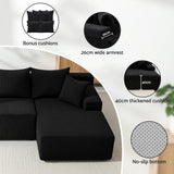 Artiss Modular Sectional Sofa Bed Convertible L-Shaped Couch with Deep Seat for Living Room - Extra Image