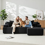 Artiss Modular Sectional Sofa Bed Convertible L-Shaped Couch with Deep Seat for Living Room - Extra Image