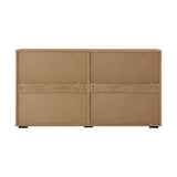 Oikiture Sideboard 4 Doors 2 Drawers Natural
