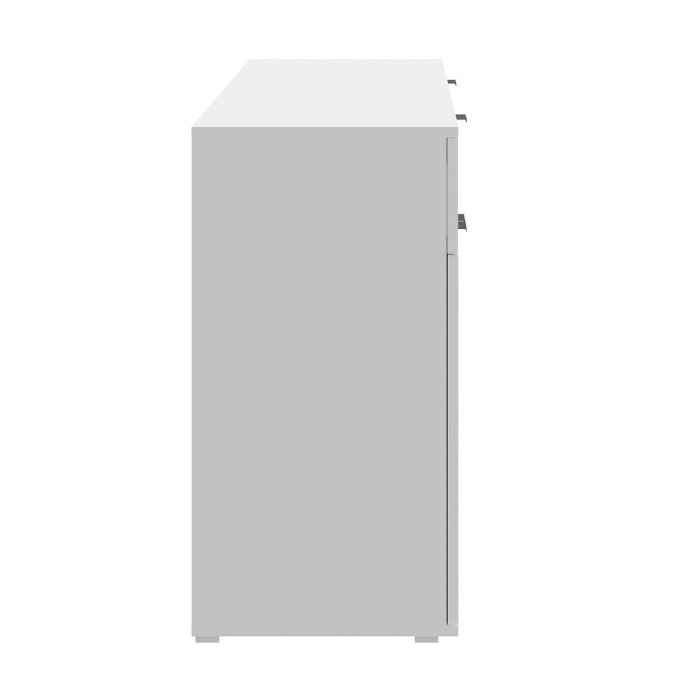 Oikiture Sideboard High Gloss 4 Doors 2 Drawers White