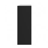 Oikiture Buffet Sideboard LED RGB High Gloss 2 Doors Black - Side View