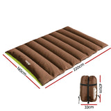 Weisshorn Sleeping Bag Double Bags Thermal Camping Hiking Tent Brown -5°C - Front View