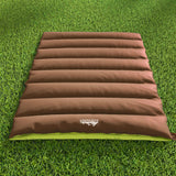 Weisshorn Sleeping Bag Double Bags Thermal Camping Hiking Tent Brown -5°C - Close-Up Angle