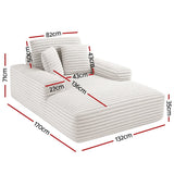 Artiss Sofa Bed Lounge Chair Recliner Couch Reading Chairs Sleeper Cloud Sofas Faux Fur Fabric - Front View