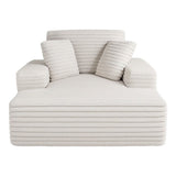 Artiss Sofa Bed Lounge Chair Recliner Couch Reading Chairs Sleeper Cloud Sofas Faux Fur Fabric - Side View