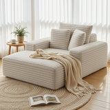 Artiss Sofa Bed Lounge Chair Recliner Couch Reading Chairs Sleeper Cloud Sofas Faux Fur Fabric - Close-Up Angle