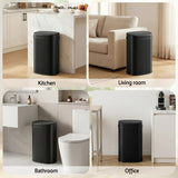 Devanti 50L Sensor Bin Motion Rubbish Automatic Black - Close-Up Angle
