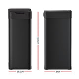 Devanti 50L Sensor Bin Motion Rubbish Bins Kitchen Automatic Trash Can Black - Front View