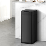 Devanti 50L Sensor Bin Motion Rubbish Bins Kitchen Automatic Trash Can Black - Close-Up Angle