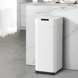 Devanti 50L Sensor Bin Motion Rubbish Bins Kitchen Automatic Trash Can White - Close-Up Angle
