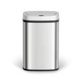 Devanti 50L Sensor Bin Motion Rubbish Automatic Silver - Side View