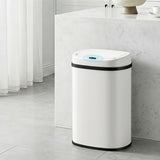 Devanti 50L Sensor Bin Motion Rubbish Automatic White - Low Angle