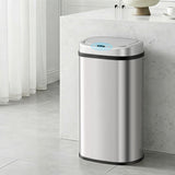 Devanti 60L Sensor Bin Motion Rubbish Automatic Silver - Low Angle