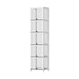 Oikiture Display Cabinet Slim 5-Tier Shelves Clear White