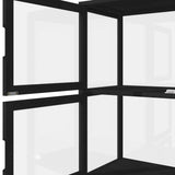 Oikiture Display Cabinet 5-Tier Slim Storage Shelves Black
