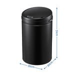 Devanti 30L Sensor Bin Automatic Touchless Trash Can Garbage Rubbish Black