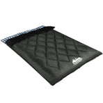 Weisshorn double sleeping bag with two pillows, grey, rated -10°C, double zippers