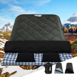 Weisshorn Sleeping Bag Double Pillow Thermal Camping Hiking Tent Grey -10°C - Close-Up Angle