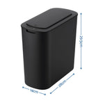 Devanti Automatic Trash Bin with Lid 11L Motion Sensor Kitchen Bin Touchless Garbage Can Modern Black Plastic Slim Rubbish Bin with Liner Holder for Kitchen, Home, Office