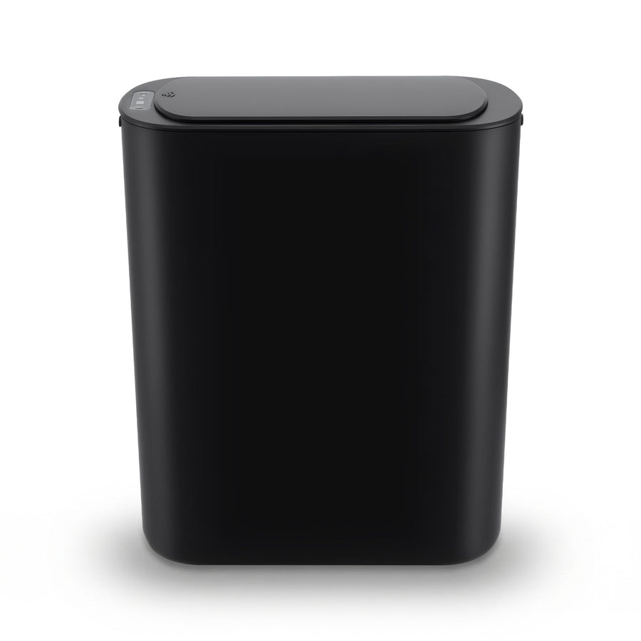 Devanti Automatic Trash Bin with Lid 21L Motion Sensor Kitchen Bin Touchless Garbage Can Modern Black Plastic Slim Rubbish Bin with Liner Holder for Kitchen, Home, Office