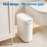 Devanti Sensor Bins 7L Motion Sensor Trash Can Slim Touchless Automatic Waste Bin White - Rear View