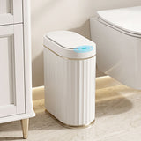 Devanti Sensor Bins 7L Motion Sensor Trash Can Slim Touchless Automatic Waste Bin White - Low Angle