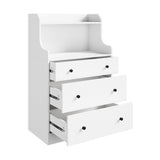 Oikiture Sideboard Buffet Cupboard 3 Chest of Drawers White