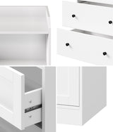 Oikiture Sideboard Buffet Cupboard 3 Chest of Drawers White - Extra Image