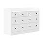 Oikiture Buffet Sideboard Hamptons Style 6 Drawers White