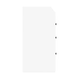 Oikiture Buffet Sideboard Hamptons Style 6 Drawers White - Low Angle