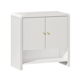 Oikiture Buffet Sideboard Storage Cabinet 2 Doors Cupboard White