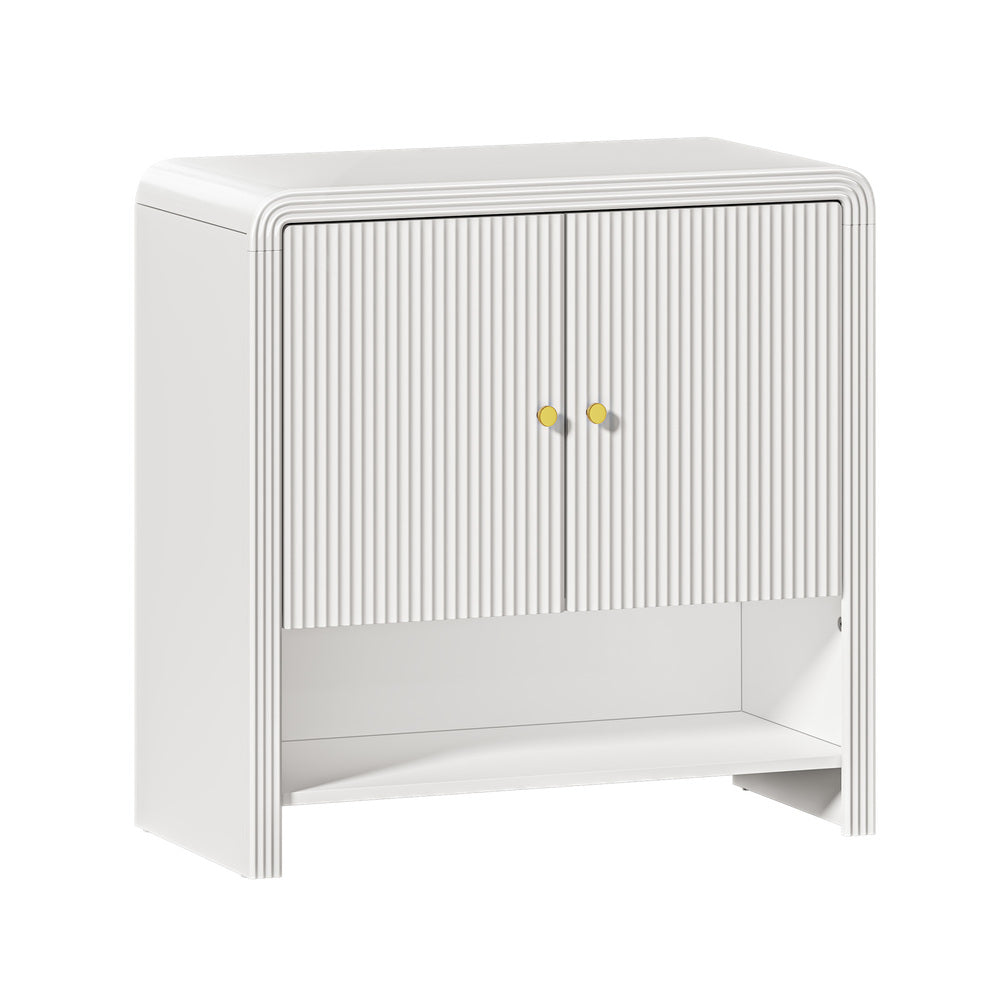 Oikiture Buffet Sideboard Storage Cabinet 2 Doors Cupboard White