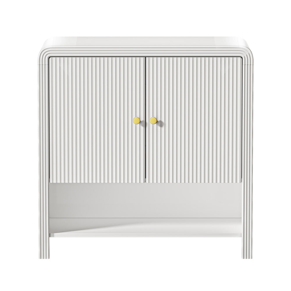 Oikiture Buffet Sideboard Storage Cabinet 2 Doors Cupboard White