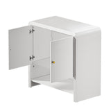 Oikiture Buffet Sideboard Storage Cabinet 2 Doors Cupboard White - Front View