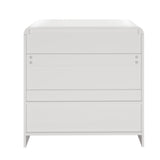 Oikiture Buffet Sideboard Storage Cabinet 2 Doors Cupboard White - Side View