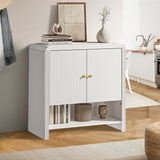 Oikiture Buffet Sideboard Storage Cabinet 2 Doors Cupboard White - Extra Image