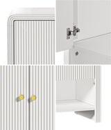 Oikiture Buffet Sideboard Storage Cabinet 2 Doors Cupboard White - Extra Image