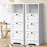 Oikiture 2x Chest of Drawers Storage Cabinet Dresser Tallboy Hamptons - Rear View