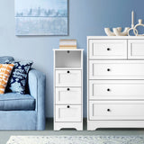Oikiture 2x Chest of Drawers Storage Cabinet Dresser Tallboy Hamptons