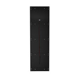 Oikiture Buffet Sideboard LED High Gloss Glass Door Black